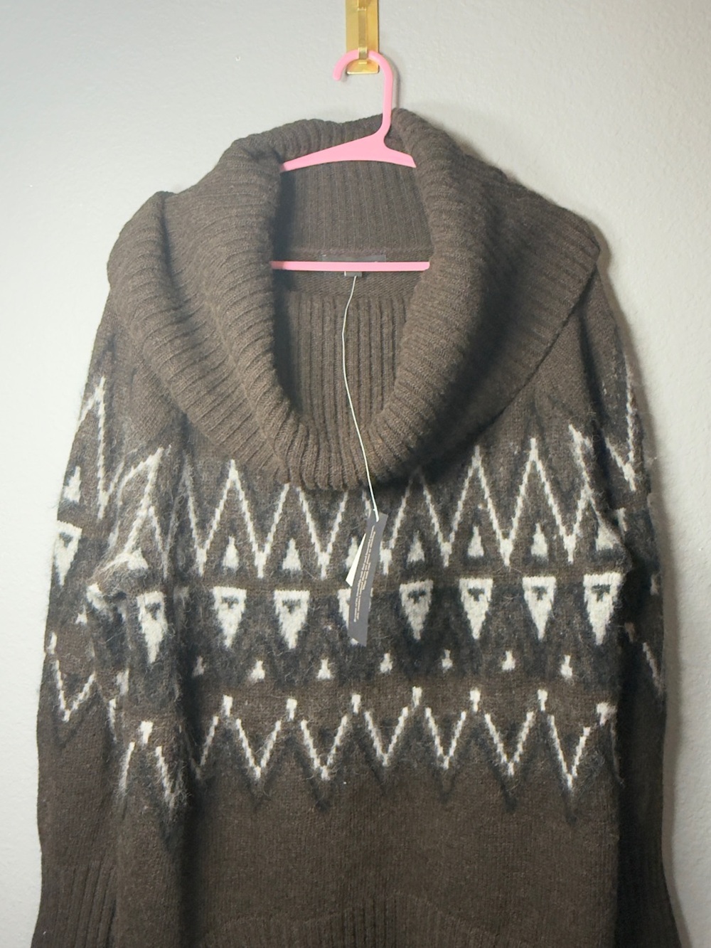Banana Republic Fair Isle Nordic Cowl Neck Sweater - Women's Size M - NWT